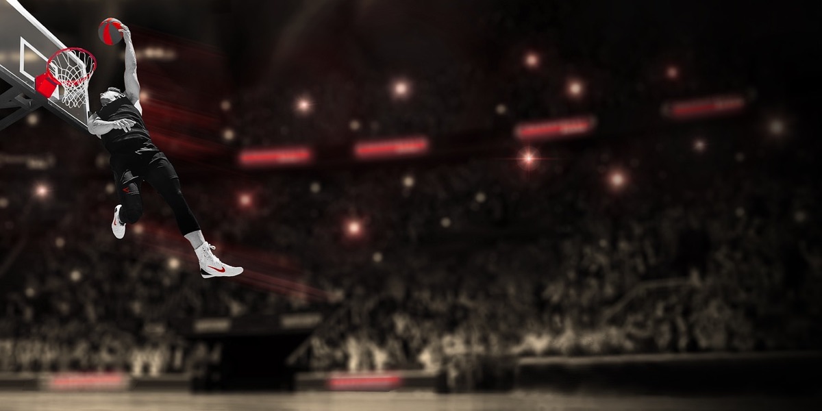 Basketballkorb mit Netz