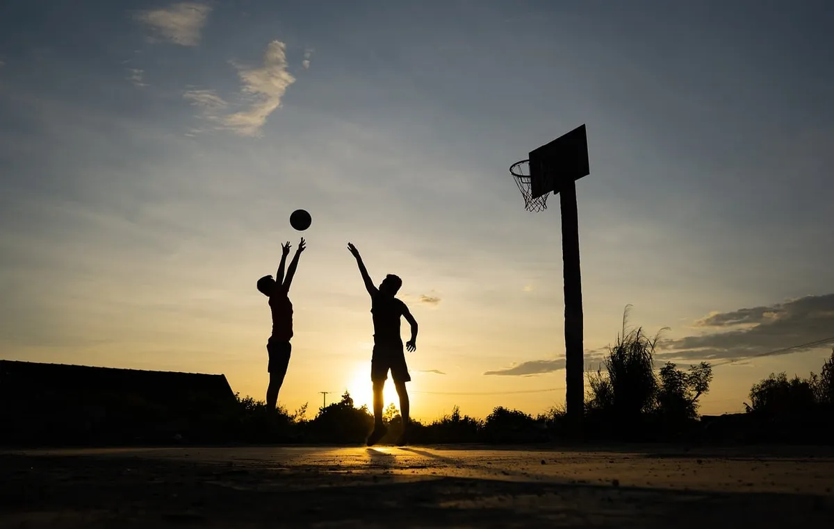 ball, sport, nature, beach, player, game, summer, people, man, sun, fun, fitness, basketball, basket, child, childhood