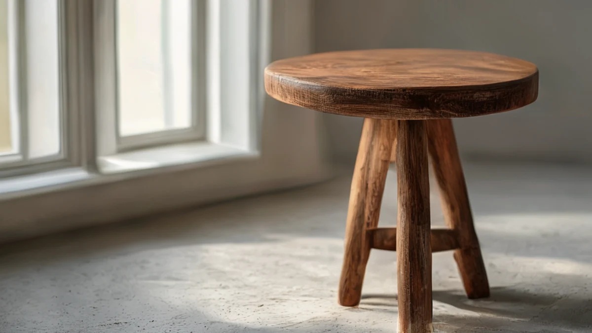 Silla de hormigón, superficie lisa y diseño simple.